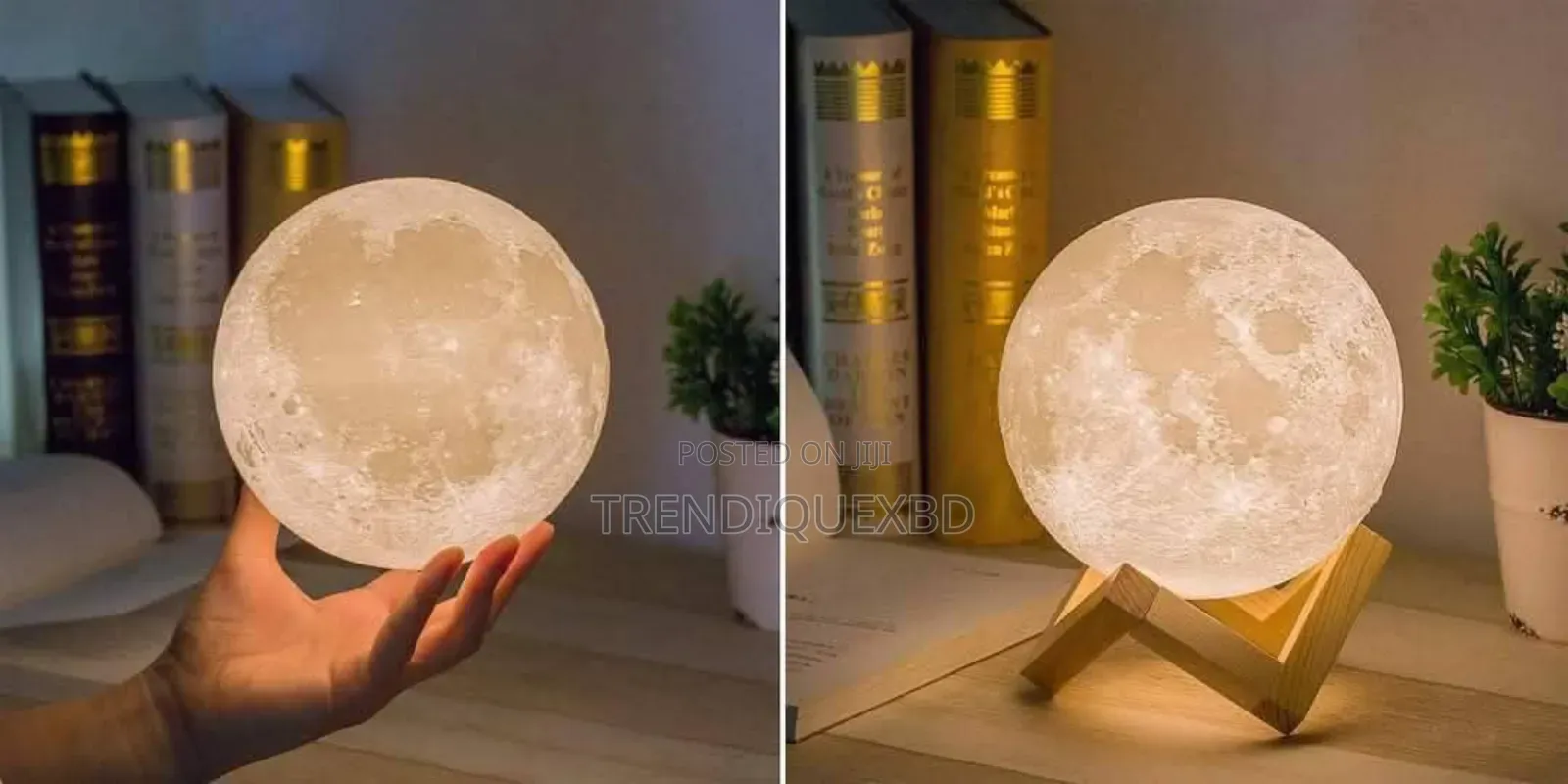 3d Rechargeable Moon Lamp With 16 Colors