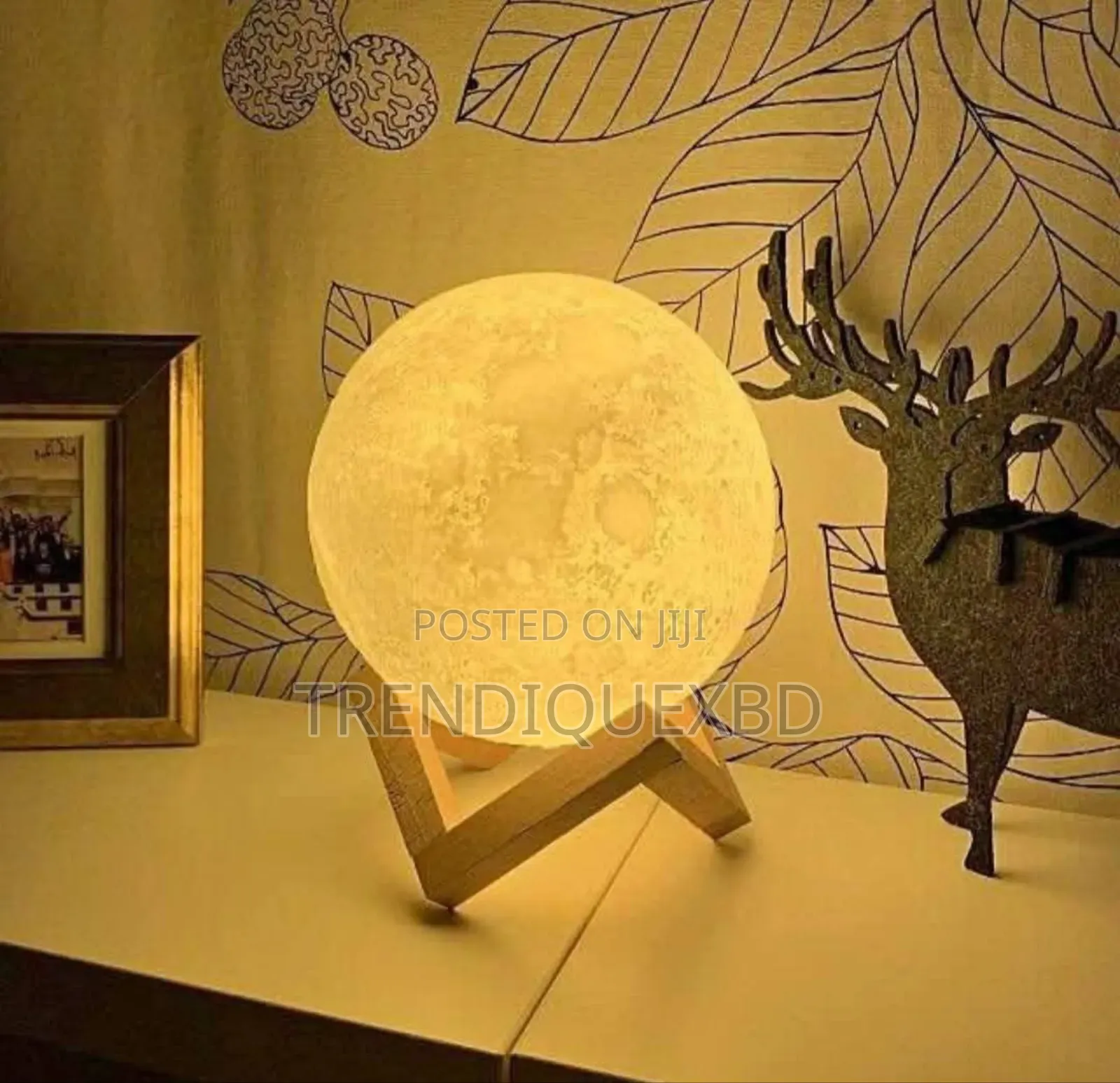 3d Rechargeable Moon Lamp With 16 Colors
