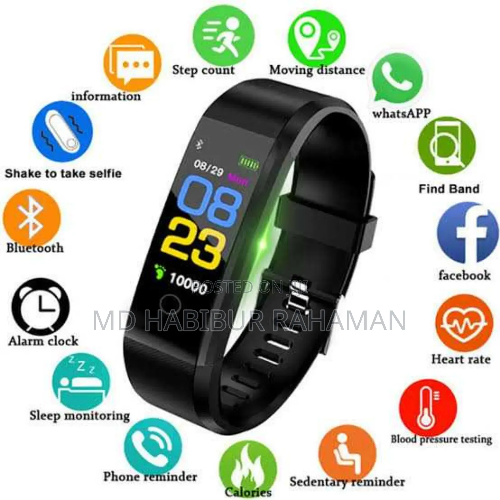 D115+ Plus Bluetooth Bracelet Smart Watch Ios / Android