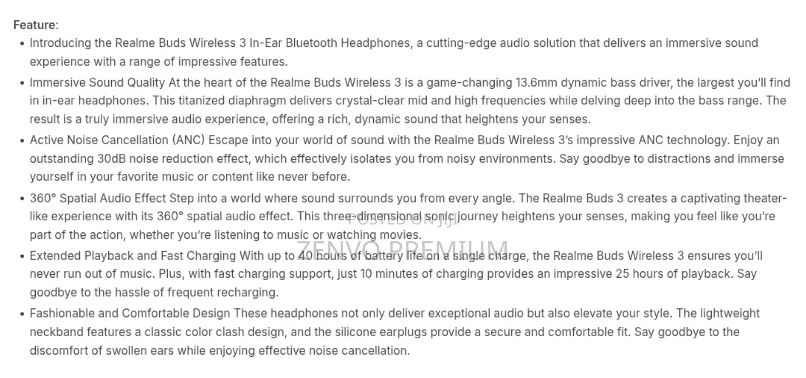 Realme Buds Wireless 3 – Pure Black