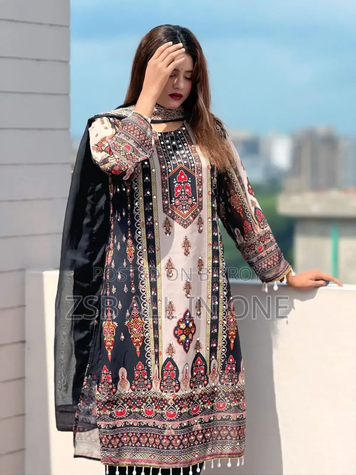 Georgette Readymade Three Piece MGF