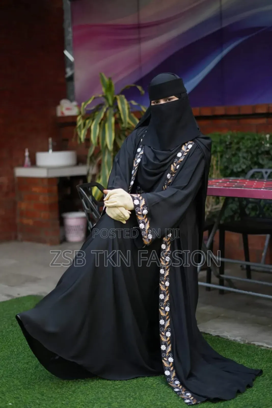 100% Dubai Waist + Inner + Hijab + Niqab + Belt Full Set
