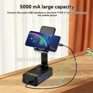 Photo - Cell Phone Stand With Bluetooth Speaker