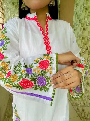Indian Slub Cotton With Heavy Embroidery 2