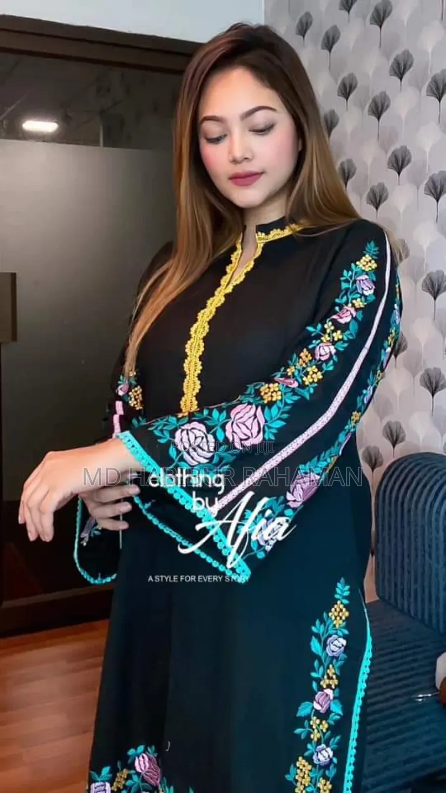 Indian Slub Cotton With Heavy Embroidery 2