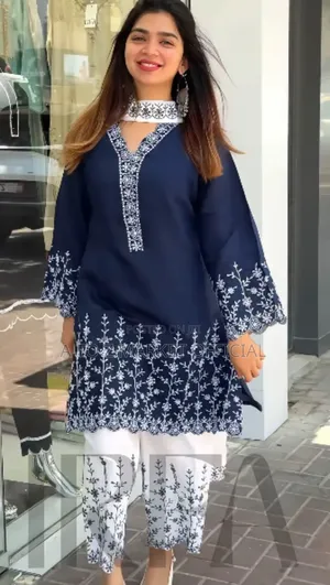 Photo - Soft Cotton Embroidery Three Piece