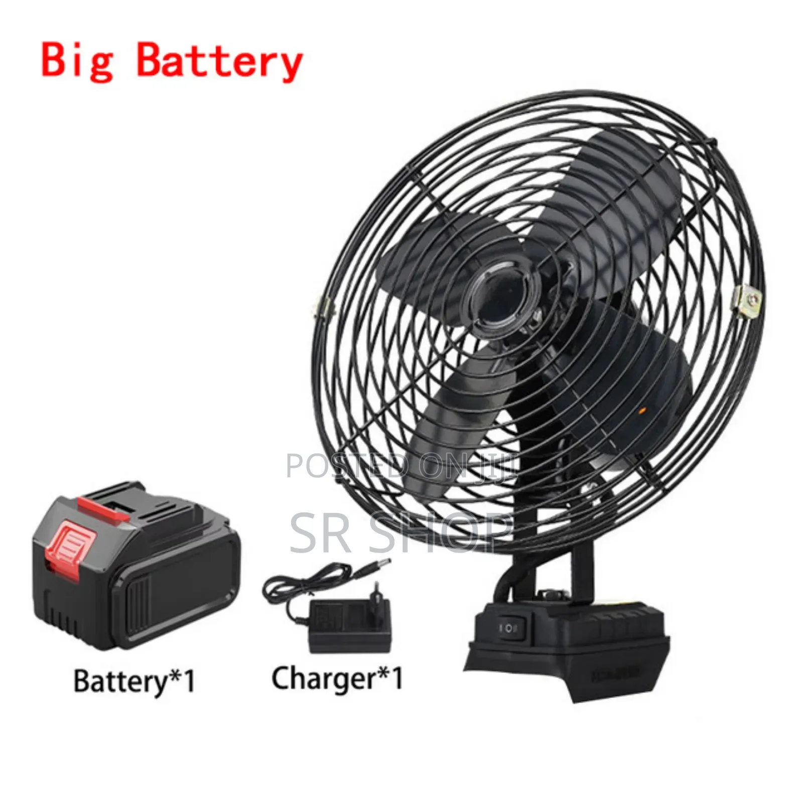 Powerful Metal Electric Fan With 18v 20v Li-Ion Battery