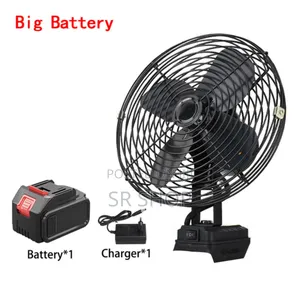 Photo - Powerful Metal Electric Fan With 18v 20v Li-Ion Battery