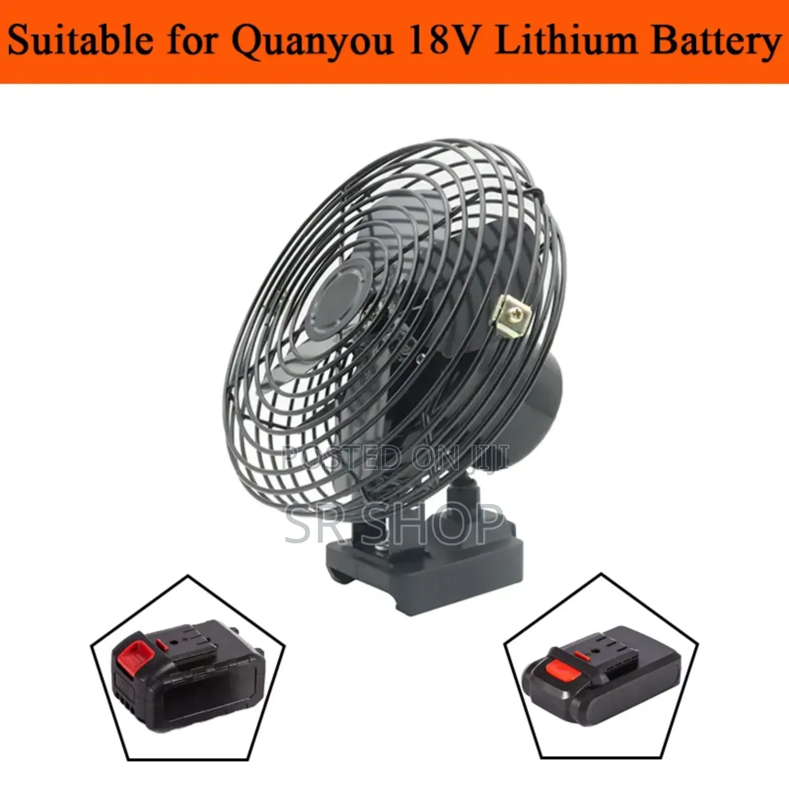 Powerful Metal Electric Fan With 18v 20v Li-Ion Battery