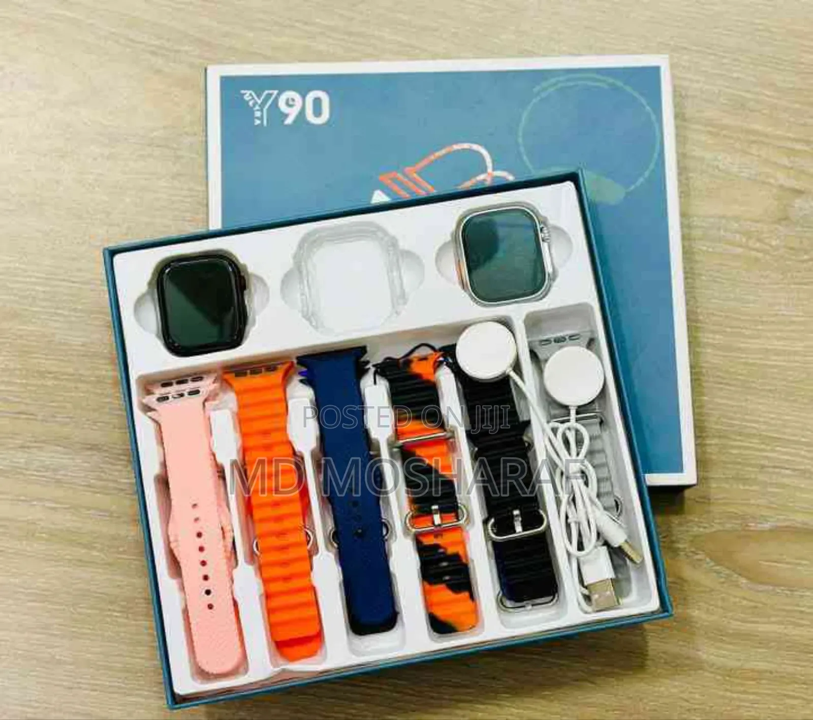 একইসাথে ২ টি ঘড়ি ও ১১ টি বেল্টসহ Y90 Ultra
