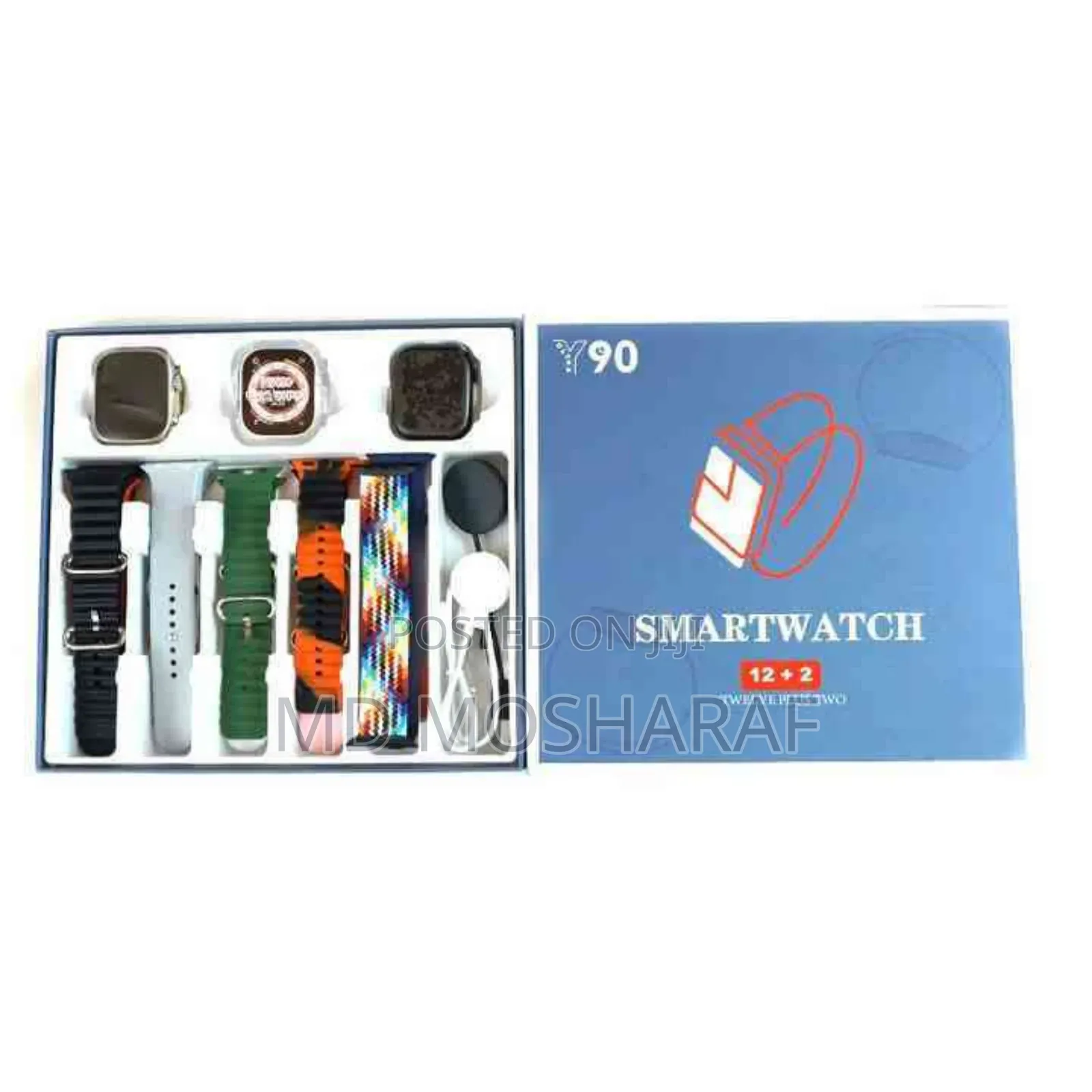 একইসাথে ২ টি ঘড়ি ও ১১ টি বেল্টসহ Y90 Ultra