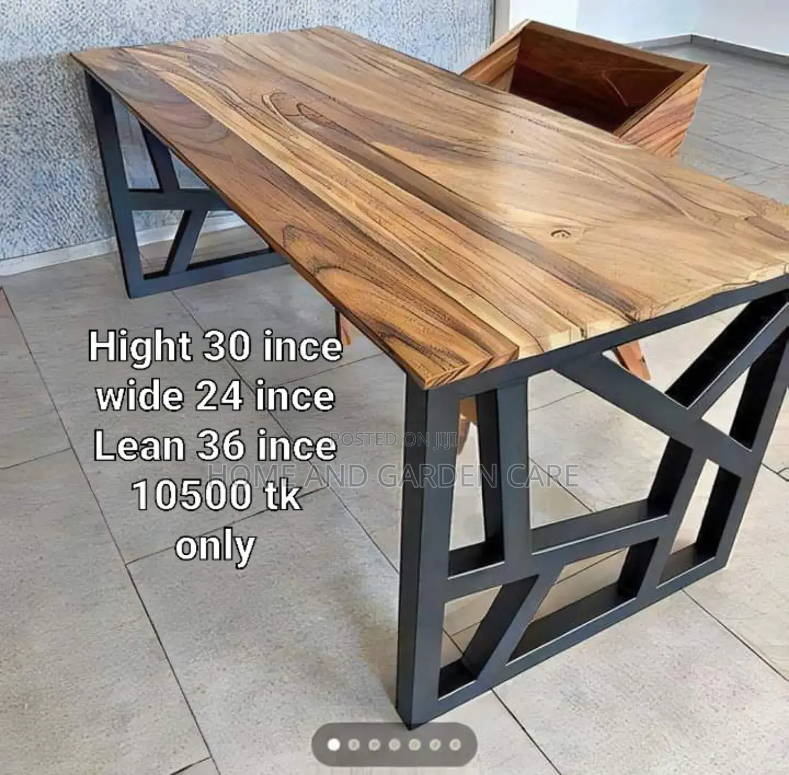Matel and Wood Table