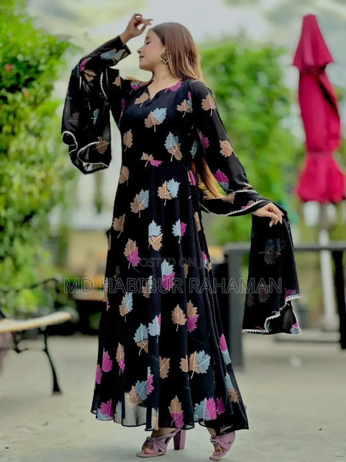 Black Gown Dress (3pis)