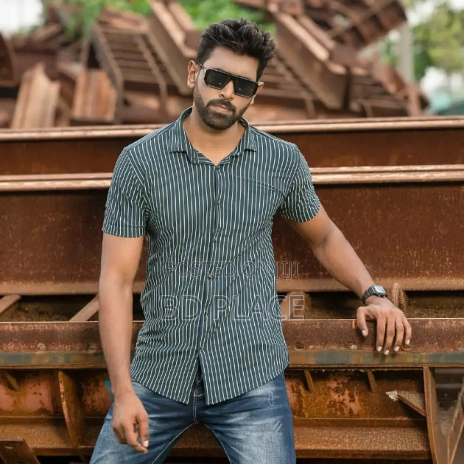 Half Sleeve Stretch Casual Shirt (Maroon)