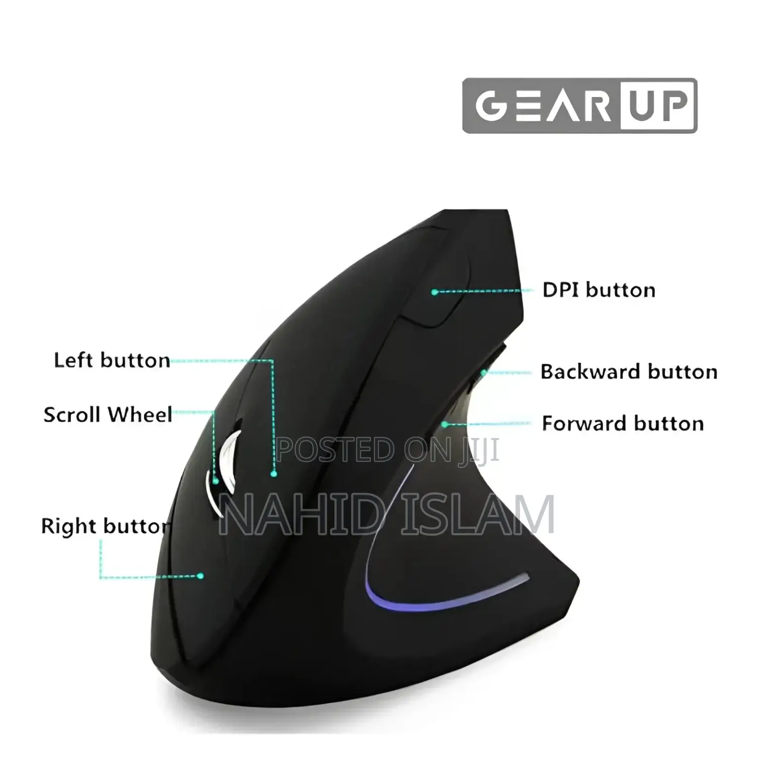 Gearup Wm50 Ergonomic Bluetooth Wireless Vertical Mouse