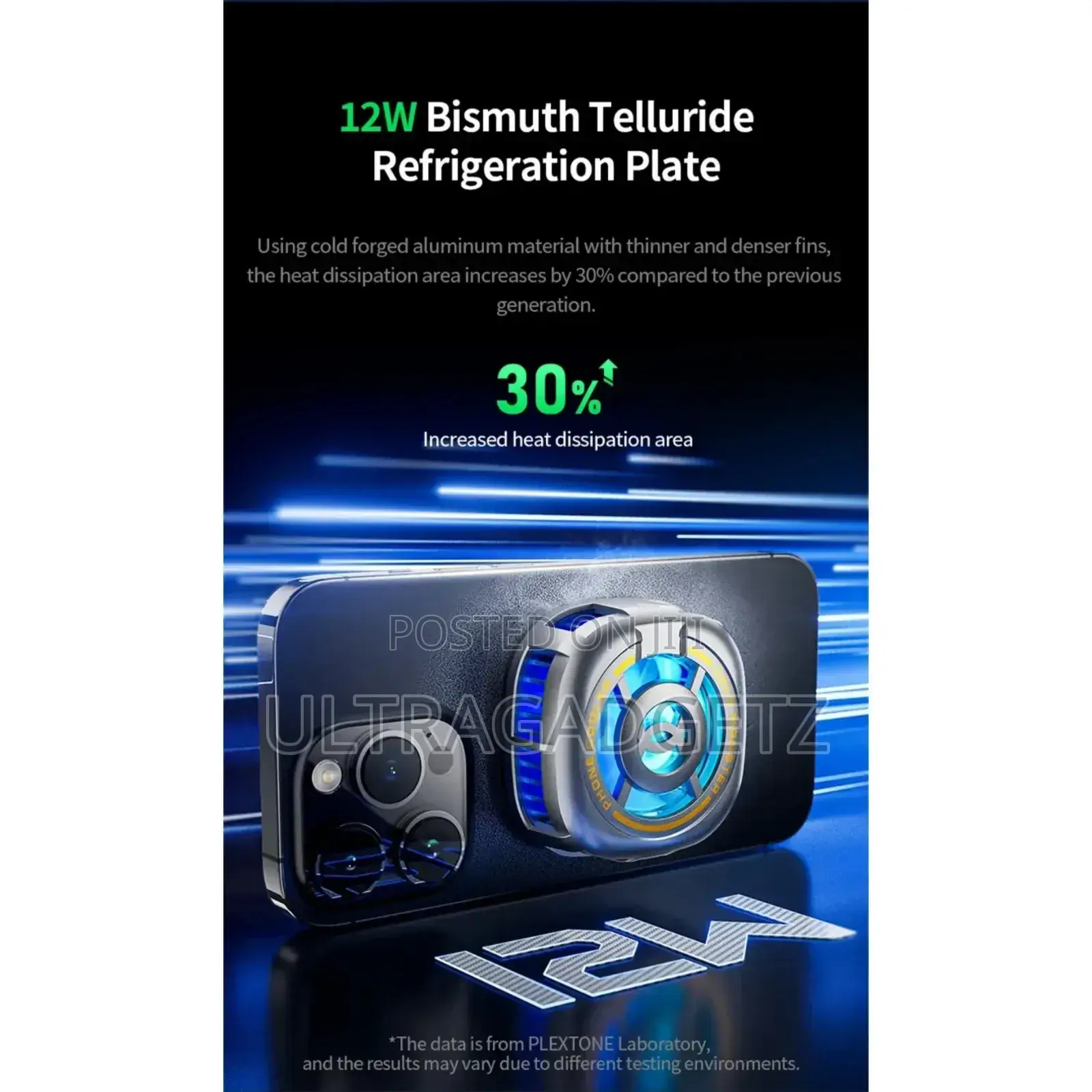 Plextone Ex2 Ultra RGB Magnetic Radiator Phone Cooler