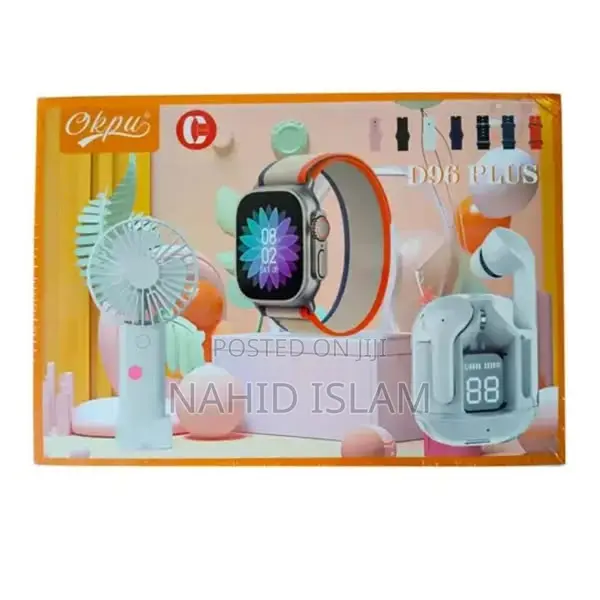 D96 Plus Premium Smartwatch Combo Gift Set