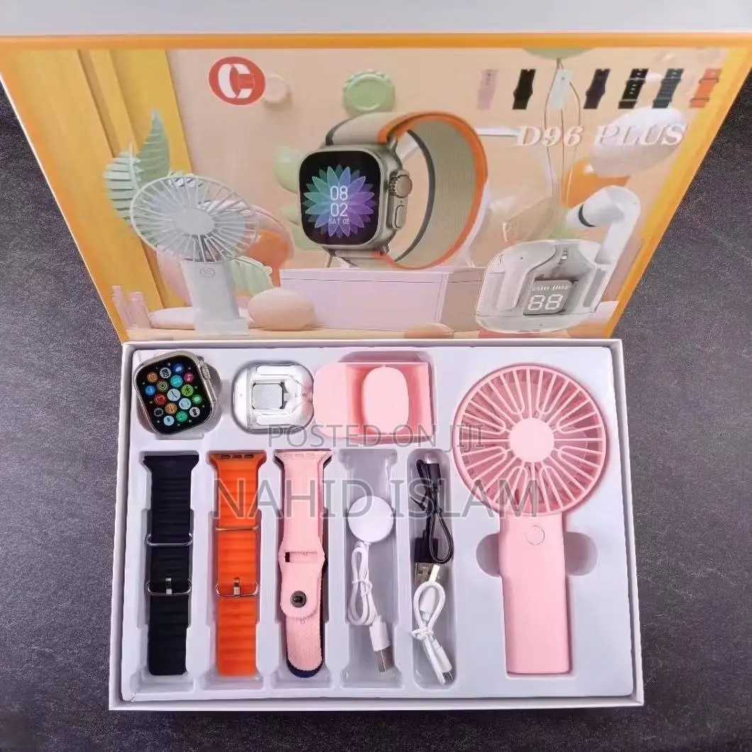 D96 Plus Premium Smartwatch Combo Gift Set