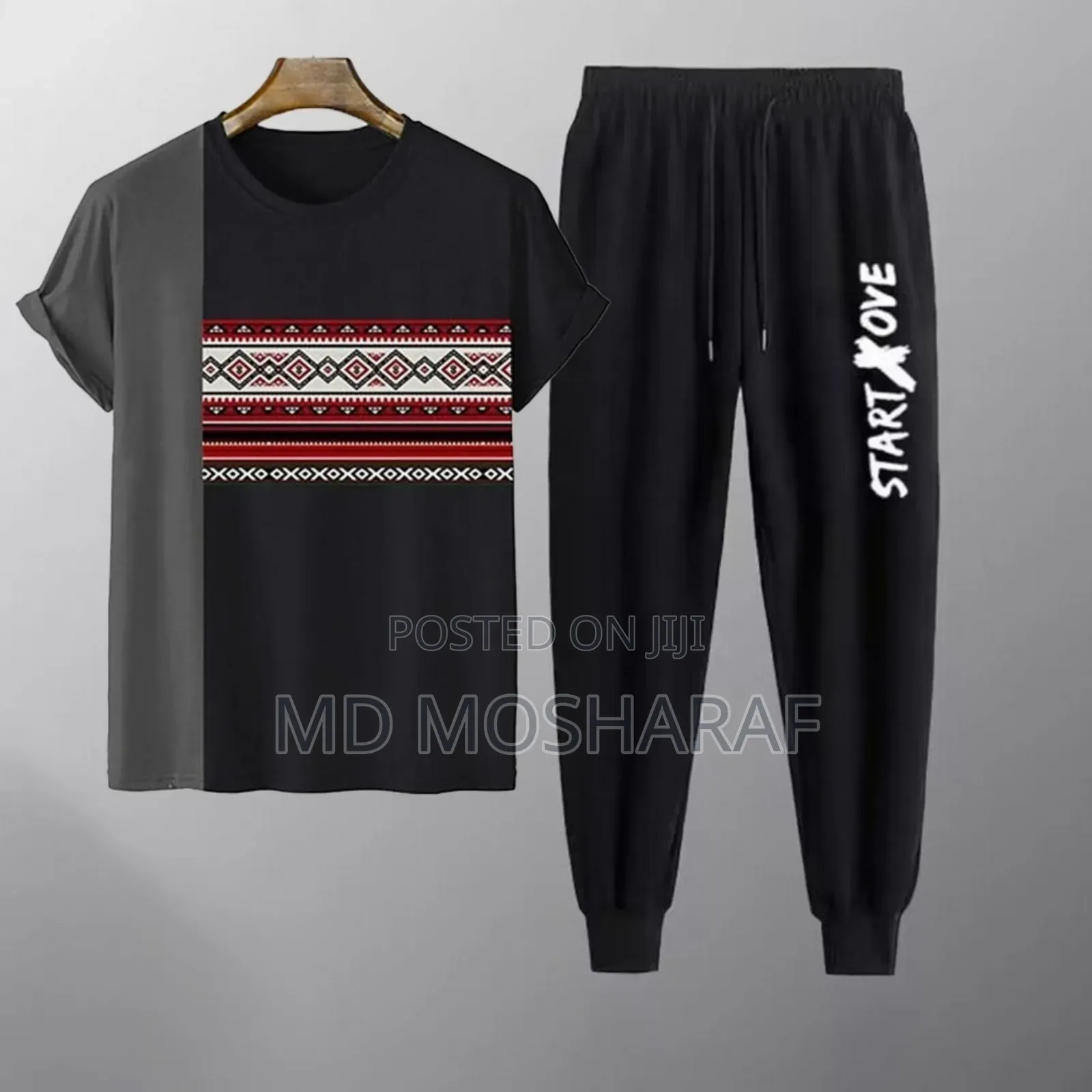 Cotton T-Shirt and Trouser Set