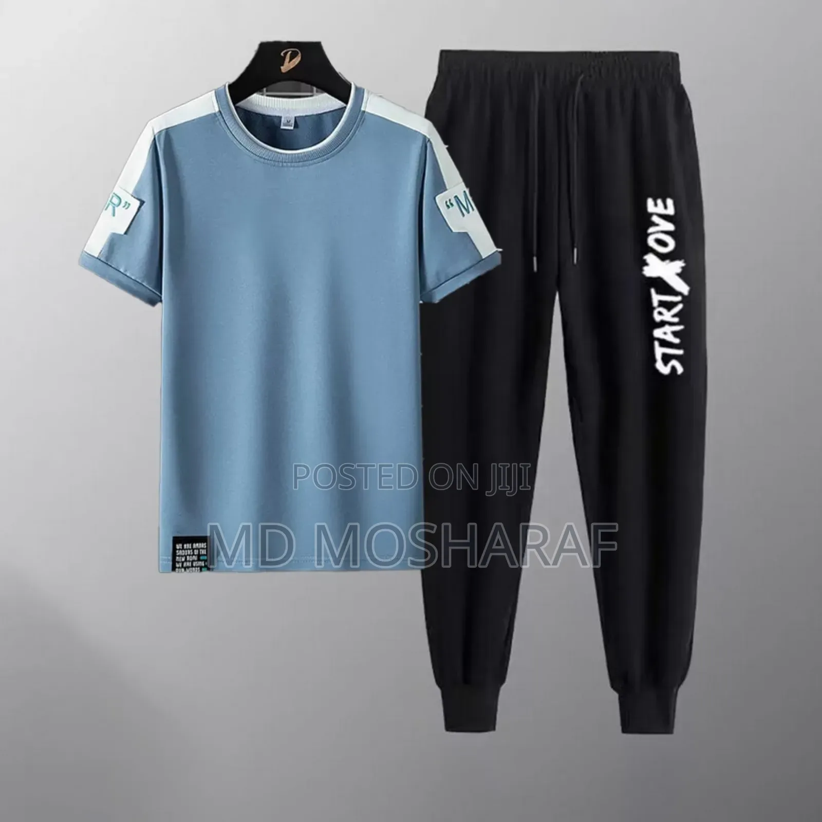 Cotton T-Shirt and Trouser Set