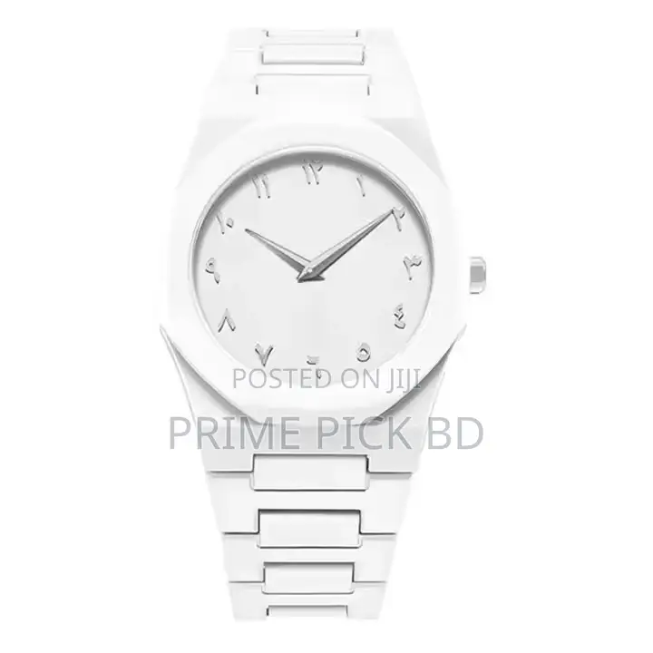 D1 Milano Polycarbon Arabic Watch – Minimalist White