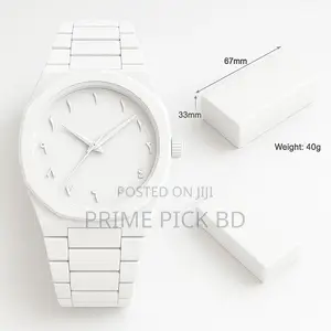 D1 Milano Polycarbon Arabic Watch – Minimalist White