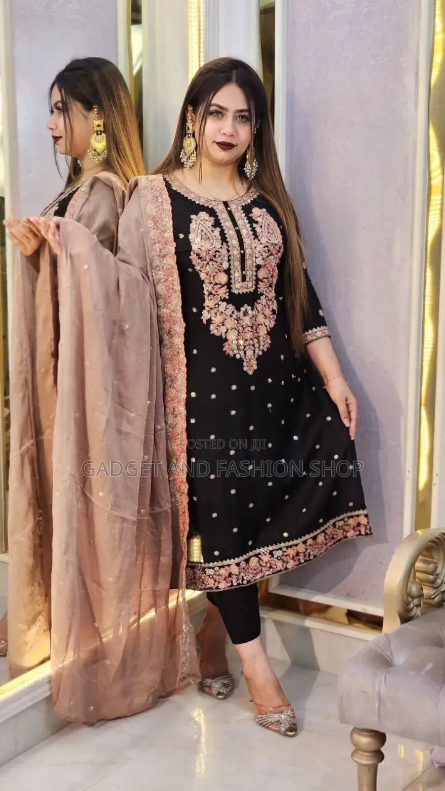 New Design Premium Lilen Embroidery Work Three Piece