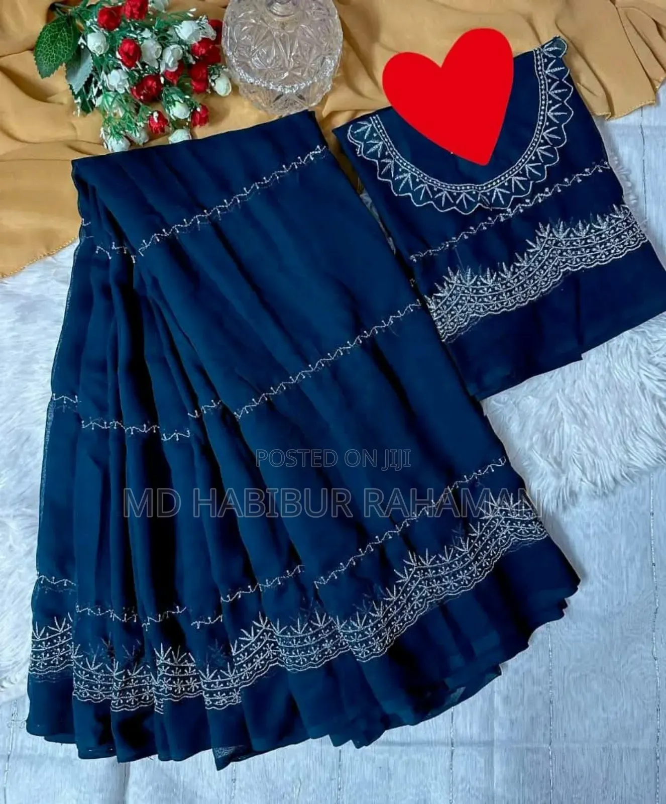 Georgette Embroidery Sharee With