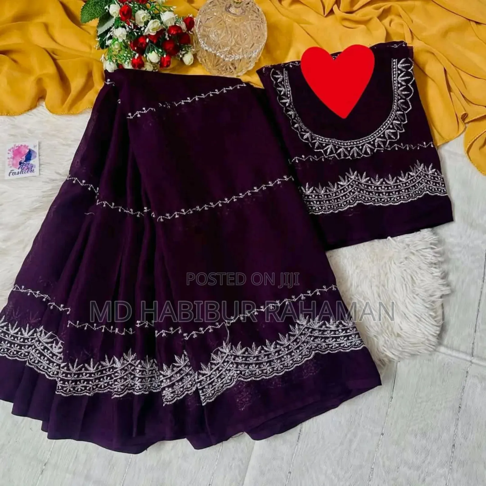 Georgette Embroidery Sharee With