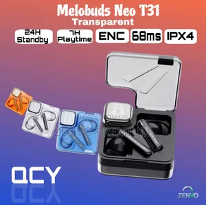 Photo - Qcy Melobuds Neo T31 Transparent TWS – White