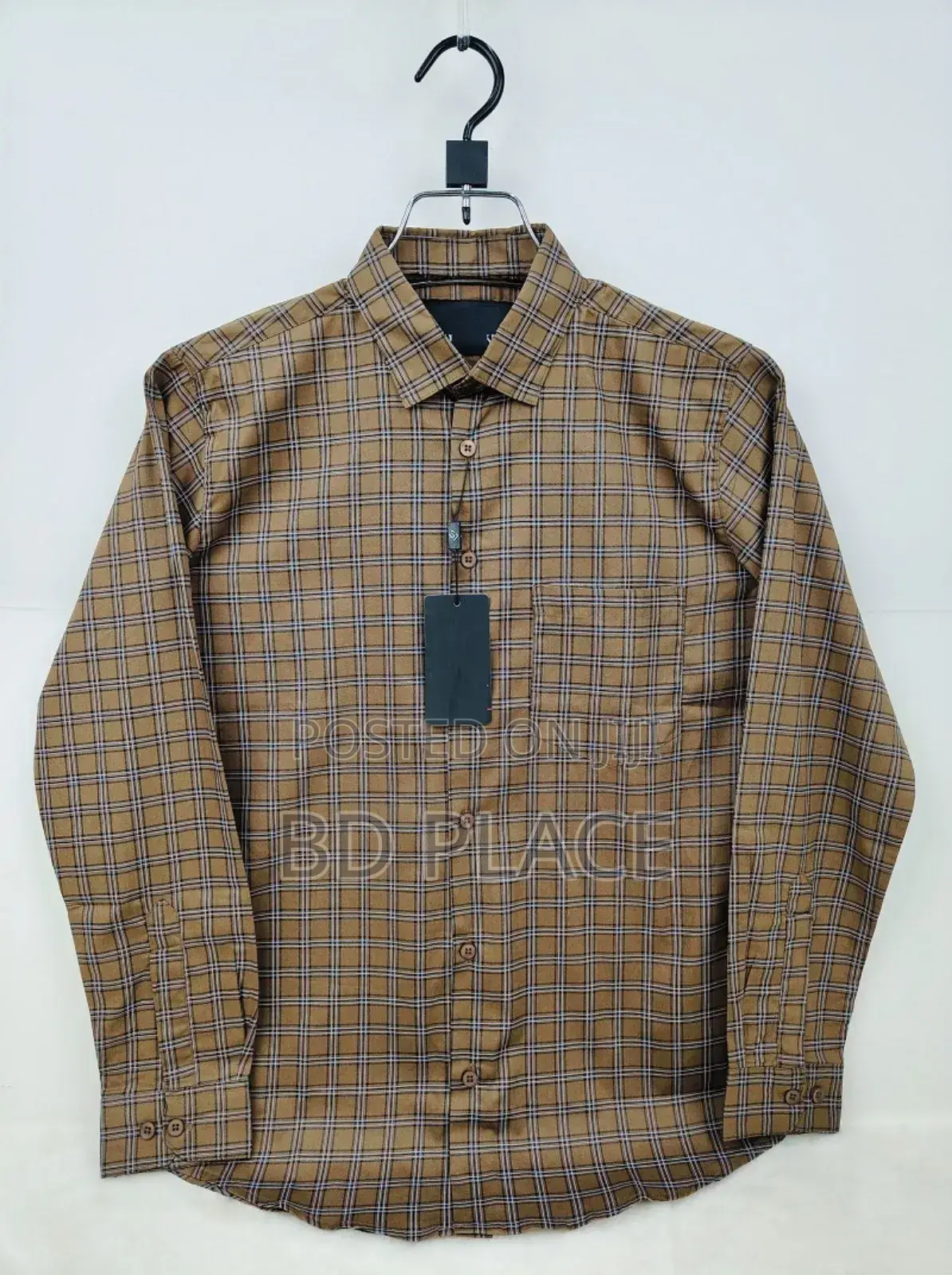 Pure Cotton Full Sleeve Check Print Shirt for Men's