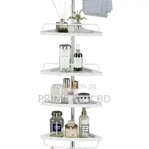 Adjustable Bathroom Corner Shelf Rack – Floor to Ceiling