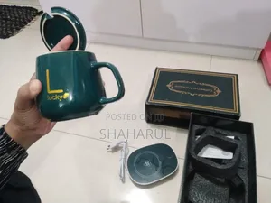 Green Electric Ceramic Coffee Mug With Saucer