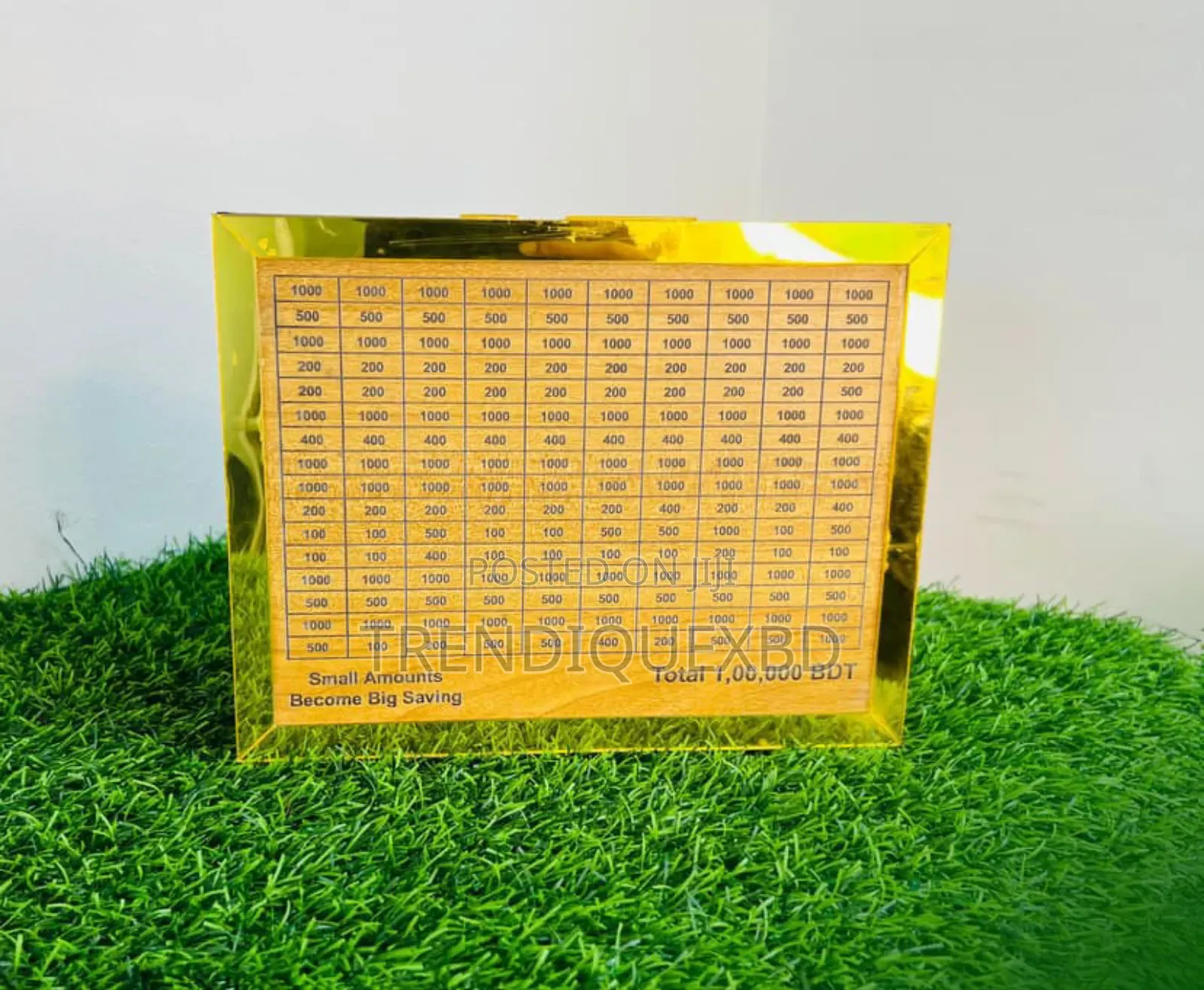 Rich Box Golden – Modern Money Saving Box for Kids Adults