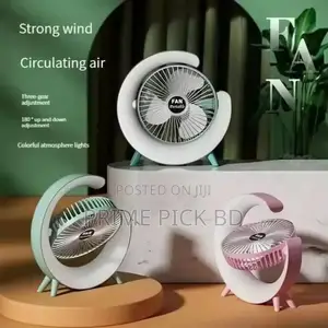 Rechargeable Colorful Desktop Fan