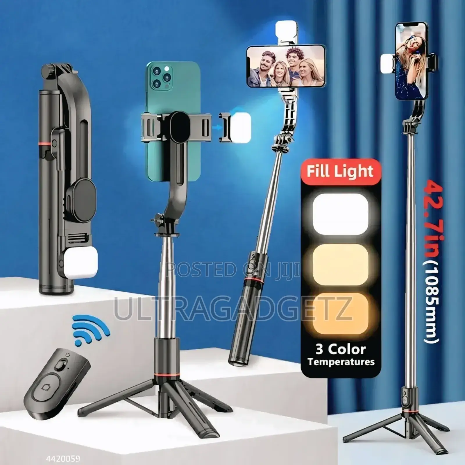 New L13d Bluetooth Selfie Stick With Double Fill Light