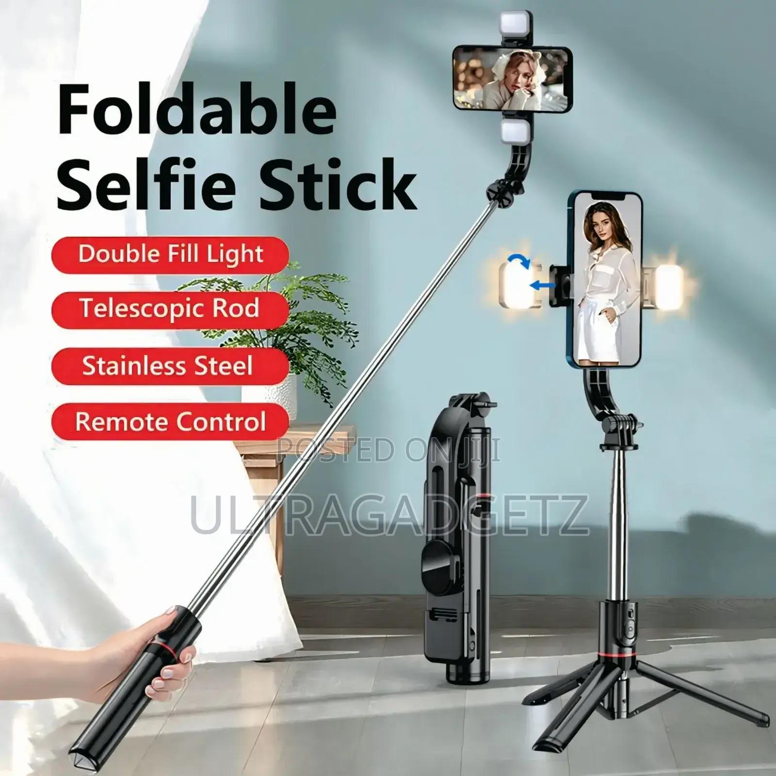 New L13d Bluetooth Selfie Stick With Double Fill Light