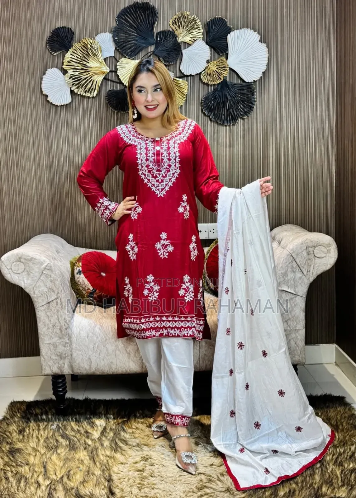 Embroidery Cotton Three Piece 32