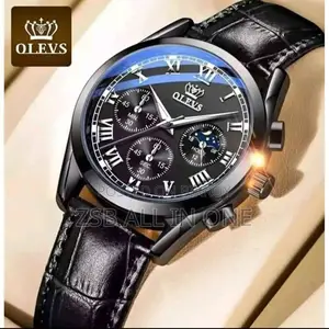 Stylish Olevs Leather Band Fashionable Watch