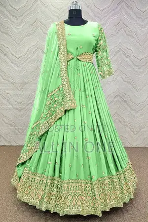 Semi Stitched Georgette Indian Dress