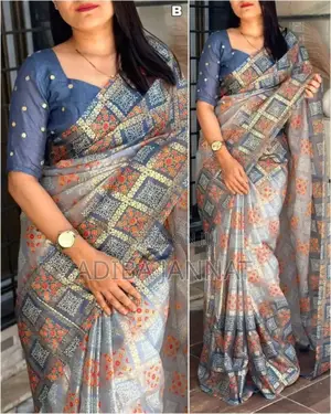Digital Print Saree and Blouse