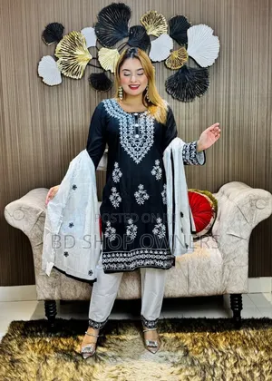 Embroidery Cotton Three Piece