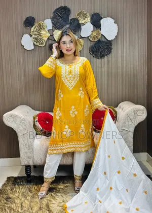 Embroidery Cotton Three Piece