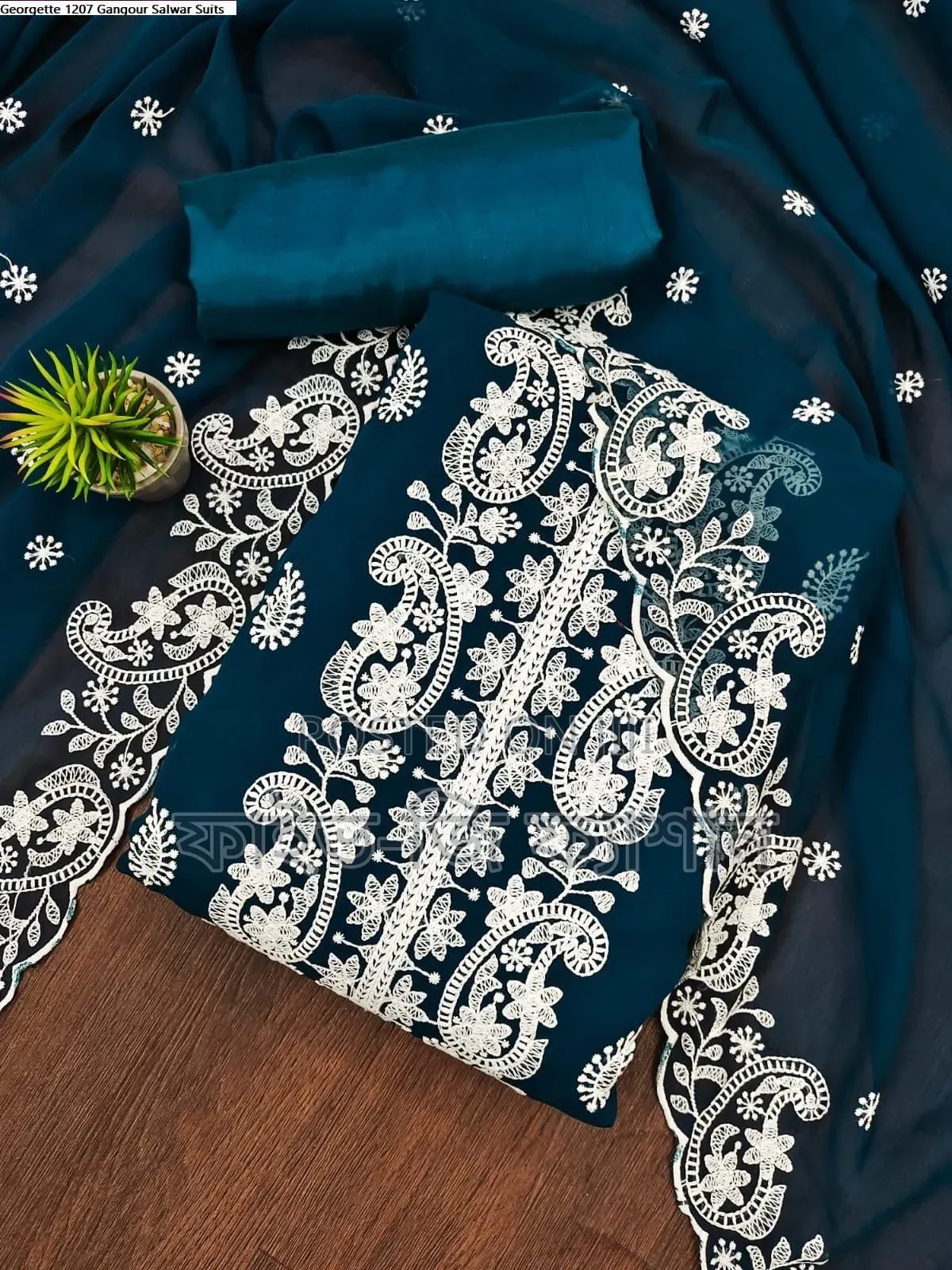 Embroidery Cotton Three Piece