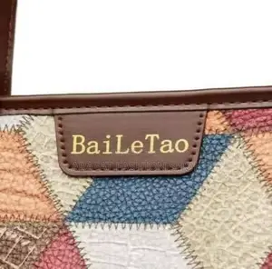 Primium Tote Bag Color: Blue/Red/Brown Metarial :