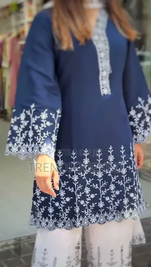 Soft Cotton Embroidery Three Piece Suit – M to XXL