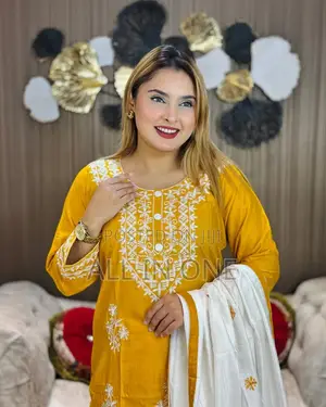 এমব্রয়ডারি কটন থ্রি পিস নিউ মডেল