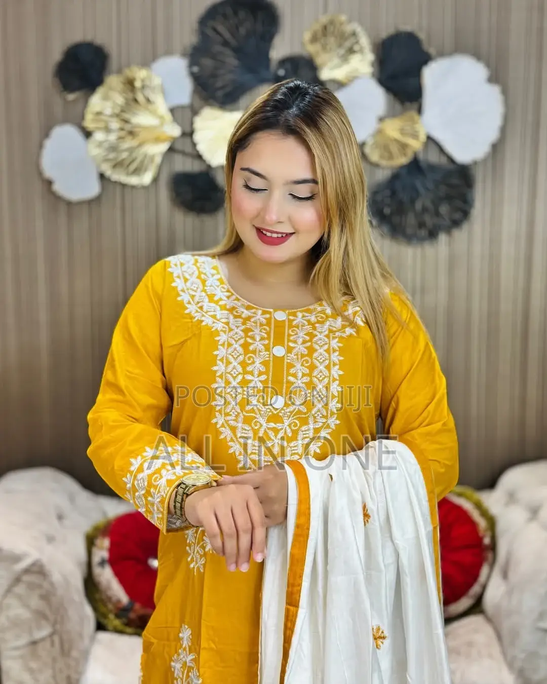 Embroidery Cotton Three Piece New Model