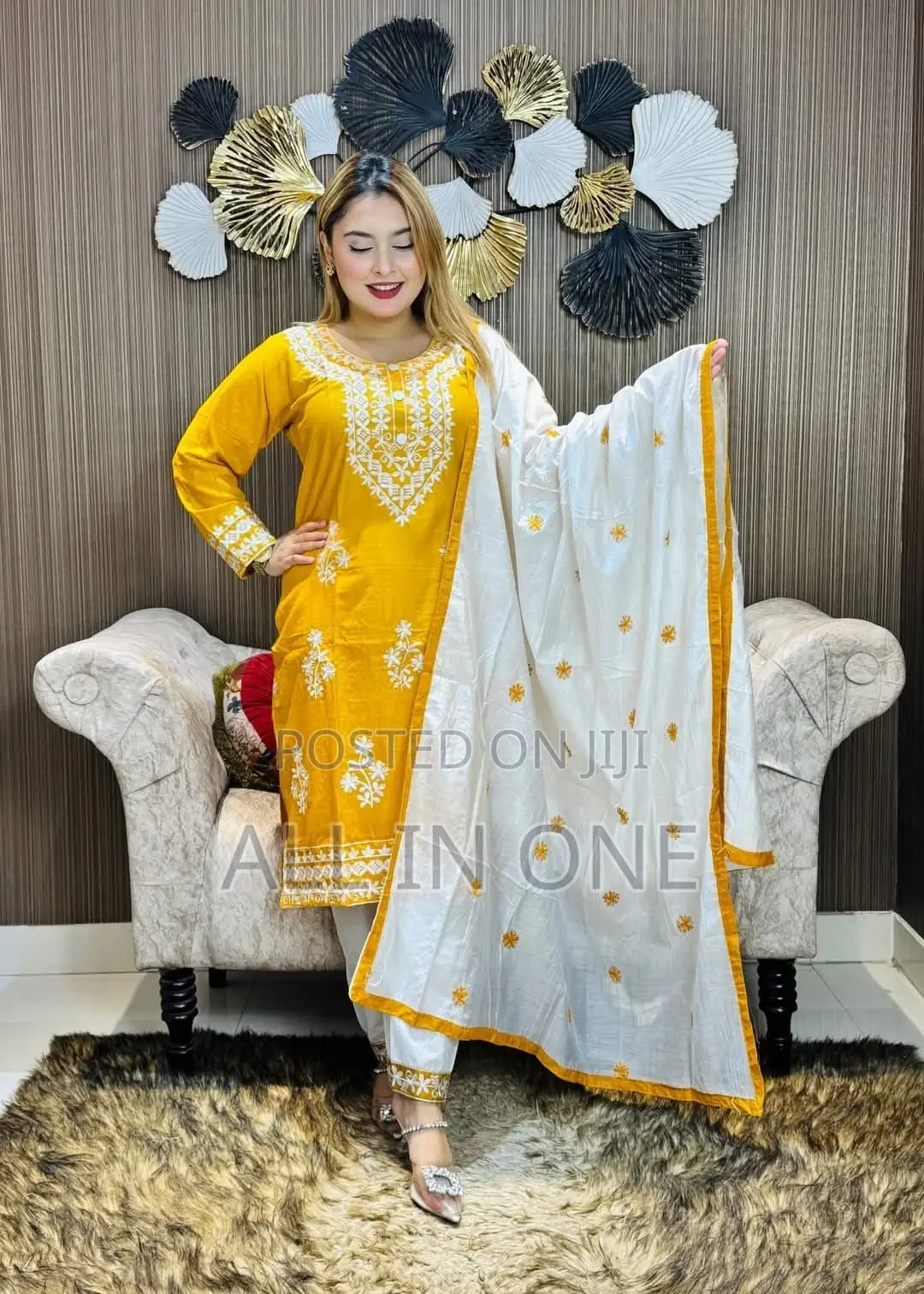 Embroidery Cotton Three Piece New Model