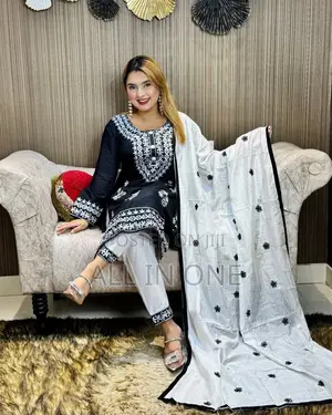New Model Three Piece Embroidered